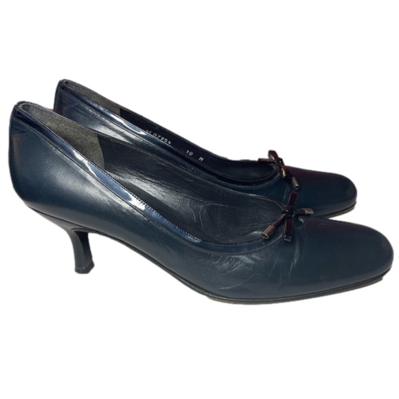 2X STUART WEITZMAN Two Pairs of Shoes: One NAVY + One BLACK, both size 8.5 - Picture 9 of 10